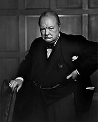 Portrait of Winston Churchill